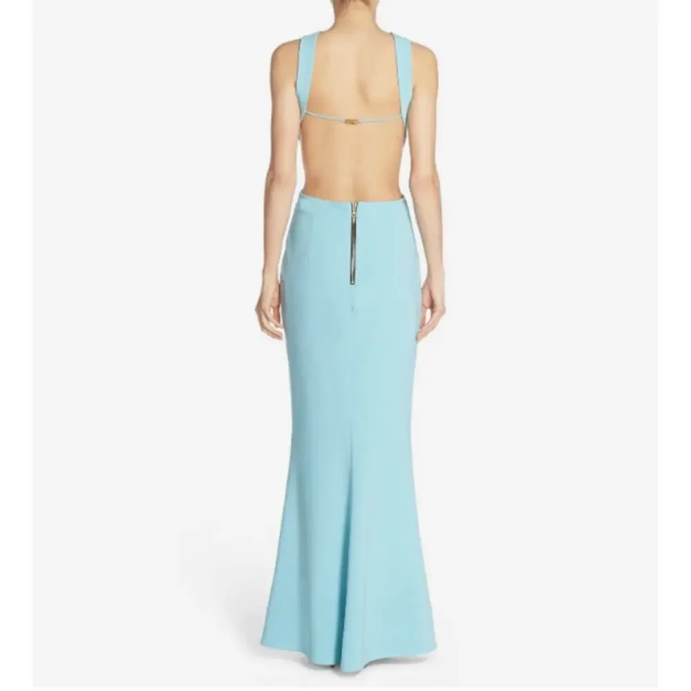 Backless Mermaid Evening Gown Cutout Bodycon Formal Dress 4